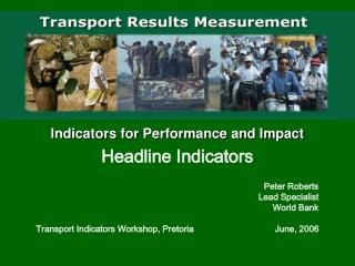 Indicators for Performance and Impact