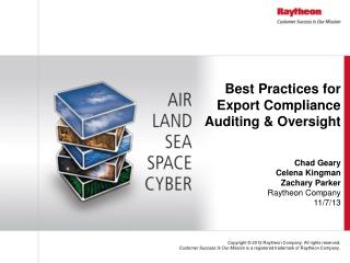 Best Practices for Export Compliance Auditing &amp; Oversight