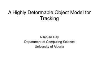 A Highly Deformable Object Model for Tracking