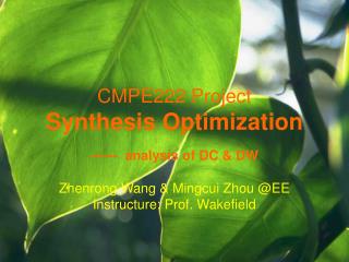 CMPE222 Project Synthesis Optimization