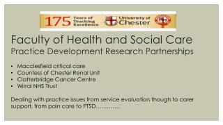 Faculty of Health and Social Care Practice Development Research Partnerships