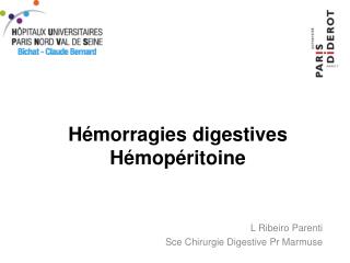 Hémorragies digestives Hémopéritoine