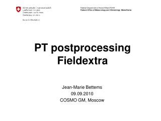 PT postprocessing Fieldextra