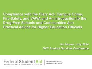 Jim Moore | July 2014 SKC Student Services Conference