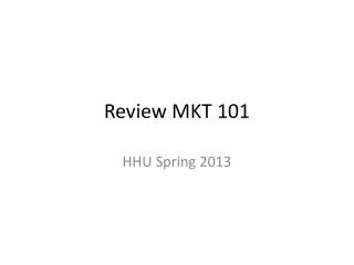 Review MKT 101