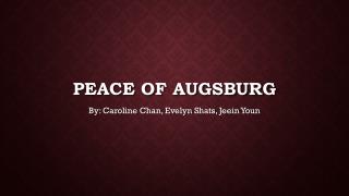 Peace of Augsburg