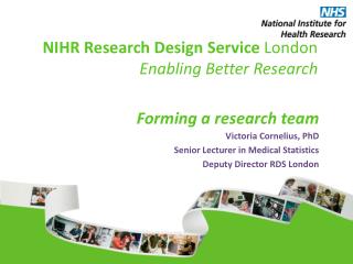 NIHR Research Design Service London Enabling Better Research