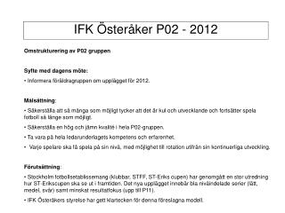 IFK Österåker P02 - 2012