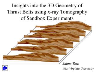 Insights into the 3D Geometry of Thrust Belts using x-ray Tomography of Sandbox Experiments