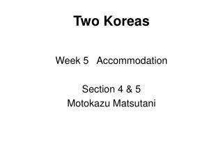 Two Koreas