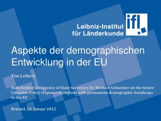 Aspekte der demographischen Entwicklung in der EU