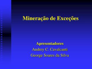 Mineração de Exceções