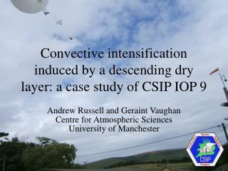 Convective intensification induced by a descending dry layer: a case study of CSIP IOP 9