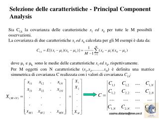 Selezione delle caratteristiche - Principal Component Analysis