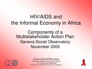 HIV/AIDS and the Informal Economy in Africa