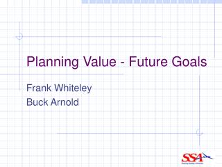 Planning Value - Future Goals