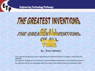THE GREATEST INVENTIONS OF ALL TIME