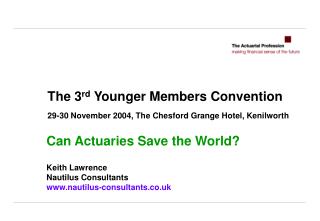 The 3 rd Younger Members Convention