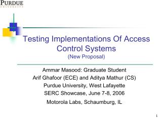 Testing Implementations Of Access Control Systems (New Proposal)