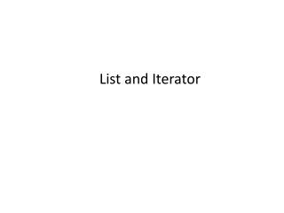 List and Iterator