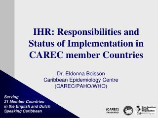 IHR: Responsibilities and Status of Implementation in CAREC member Countries