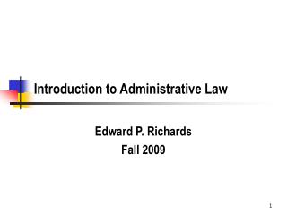 Introduction to Administrative Law