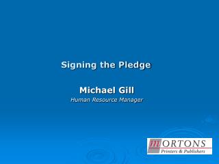 Signing the Pledge