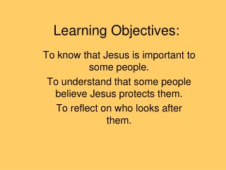 Learning Objectives: