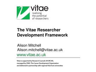 The Vitae Researcher Development Framework