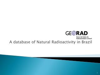 A database of Natural Radioactivity in Brazil