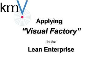 Applying “Visual Factory” in the Lean Enterprise