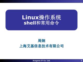 Linux 操作系统 shell 和常用命令