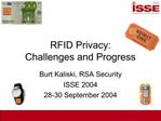 RFID Privacy: Challenges and Progress