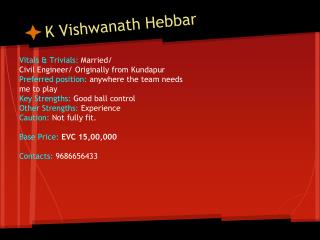 K Vishwanath Hebbar