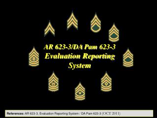 AR 623-3/DA Pam 623-3 Evaluation Reporting System