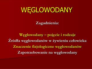WĘGLOWODANY