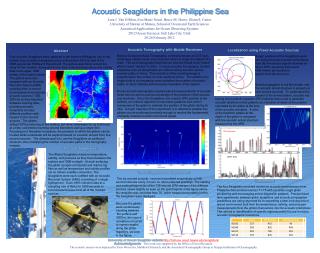 Acoustic Seagliders in the Philippine Sea