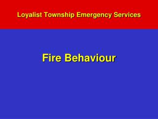 Loyalist Township Emergency Services