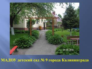 МАДОУ детский сад № 9 города Калининграда