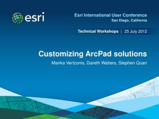 Customizing ArcPad solutions