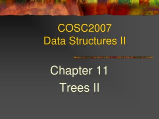 COSC2007 Data Structures II