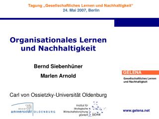 Organisationales Lernen und Nachhaltigkeit