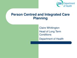 Person Centred and Integrated Care Planning
