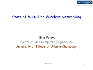 State of Multi-Hop Wireless Networking