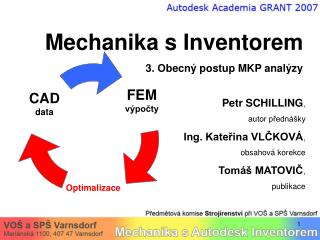 Mechanika s Inventorem 3. Obecný postup MKP analýzy