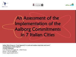 Italian Work Group on “Local Agenda 21 in small and medium-sized cities and towns”