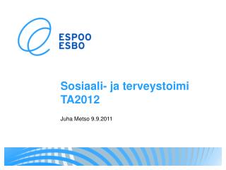 Sosiaali- ja terveystoimi TA2012