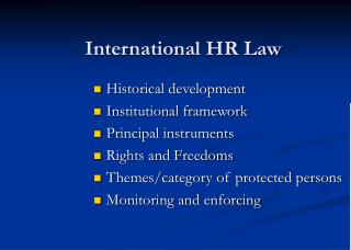 International HR Law
