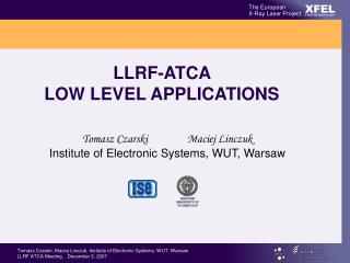 LLRF-ATCA LOW LEVEL APPLICATIONS