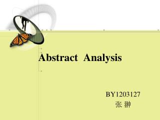 Abstract Analysis